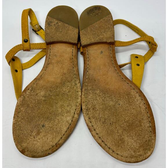 Frye Carson T Strap Leather Studded Ankle Strap Casual Thing Sandals Size 9 - Picture 7 of 8